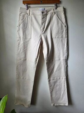 EUC LOFT MADE & LOVED CREAM THE GIRLFRIEND JEANS SIZE 31 / 12